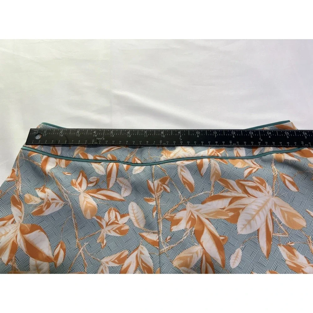 H&M Shorts Womens 12 Green Tropical Vacation Summer Casual Hawaiian - Picture 6 of 8
